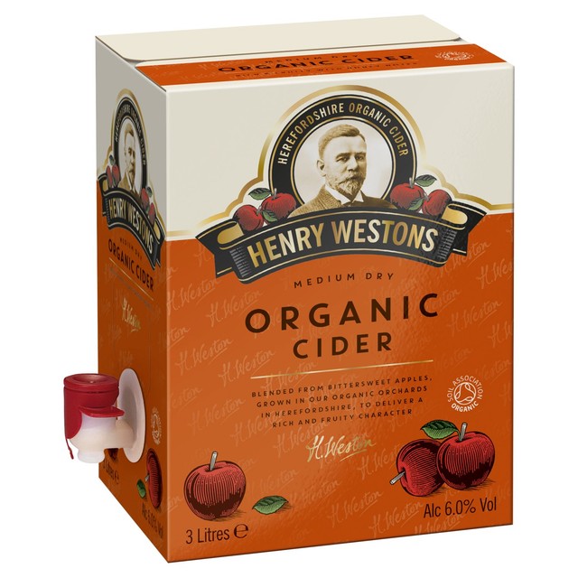 Henry Weston organic still cider 3L, UK version