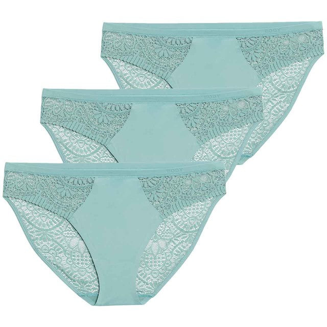 M&S Women's High Leg Knickers Teal Size 14, imported from the UK