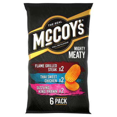 McCoy's Ridge Cut Meaty Chips Variety Pack 6 x 25g