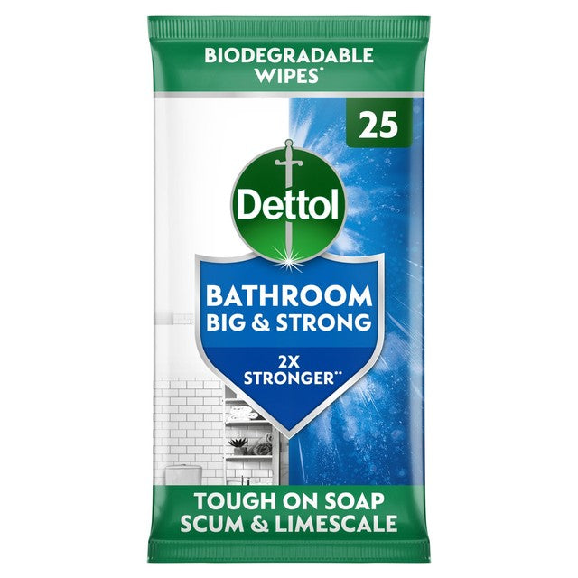 Dettol limescale bathroom cleaning wipes 25 per pack - British product