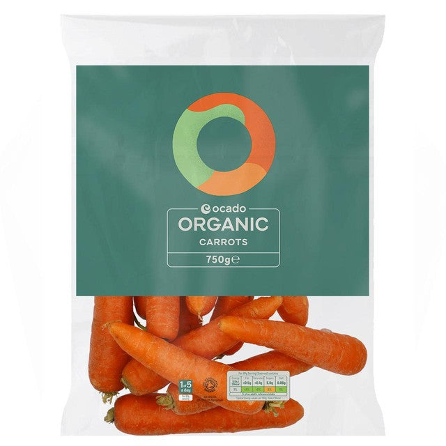 Ocado organic carrots 750g, imported from the UK
