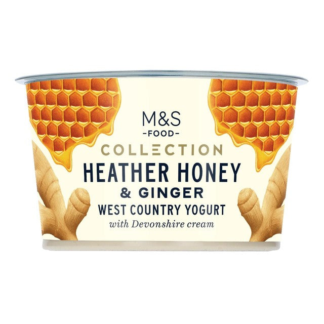 M&S heather honey and ginger yogurt 150g, imported from the UK