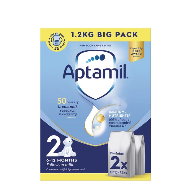 Aptamil Stage 2 Follow On Milk Powder 2 x 600g - British product