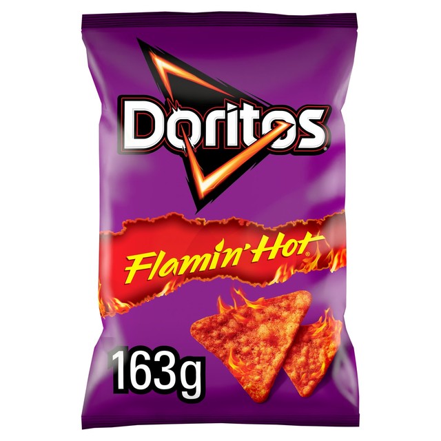 Doritos Extra Flamin' Hot tortilla chips 163g - British product