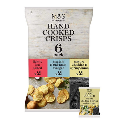 M&S Assorted Hand Cooked Crisps 6-Pack