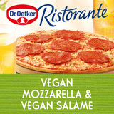 Dr. Oetker frozen vegan pepperoni salami pizza 295g - British product