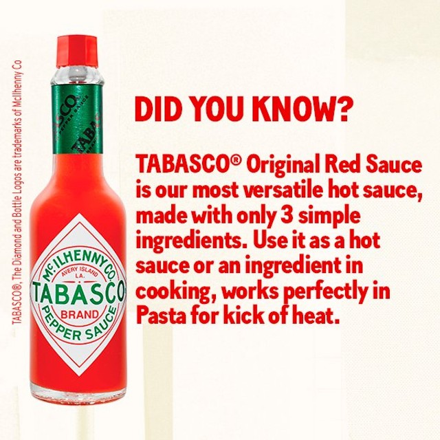 Tabasco original red pepper hot sauce 57ml (British brand)