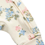 M&S floral frill collar sleepsuit ivory 2-3 Y, imported from the UK