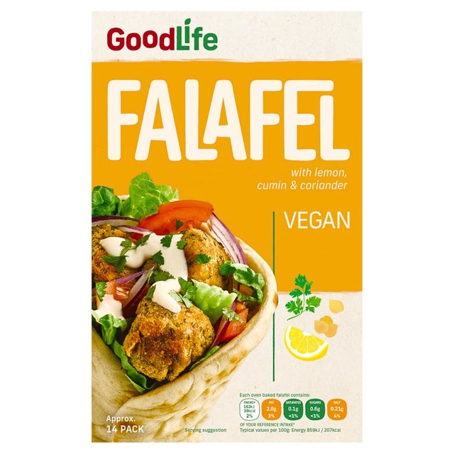 Goodlife frozen falafel 280g, UK version