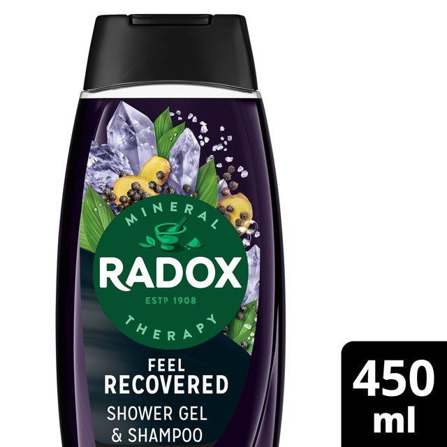 Radox Men Feel Recovered shower gel 450ml, imported from the UK