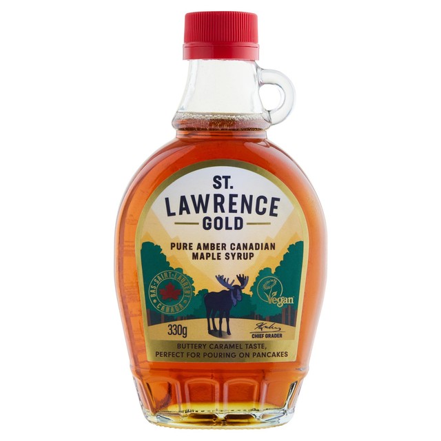 St Lawrence Gold Pure Maple Syrup Amber 330g (British brand)