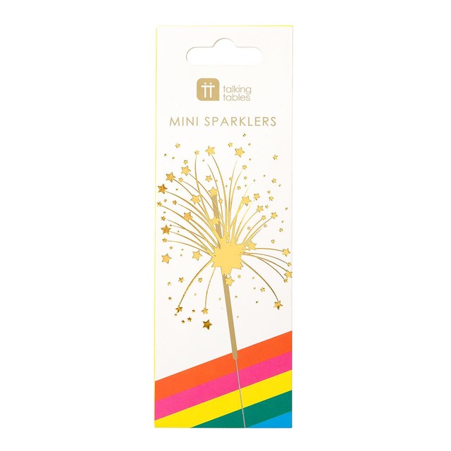 Talking Tables rainbow mini sparklers 10 pack (British brand)