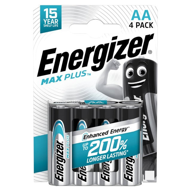 Energizer Max Plus AA alkaline batteries 4-pack - British product