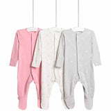 M&S pink floral sleepsuits size 0-3 months, imported from the UK