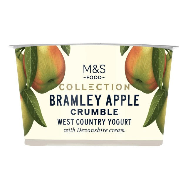 M&S Bramley Apple Crumble Yogurt 150g, imported from the UK