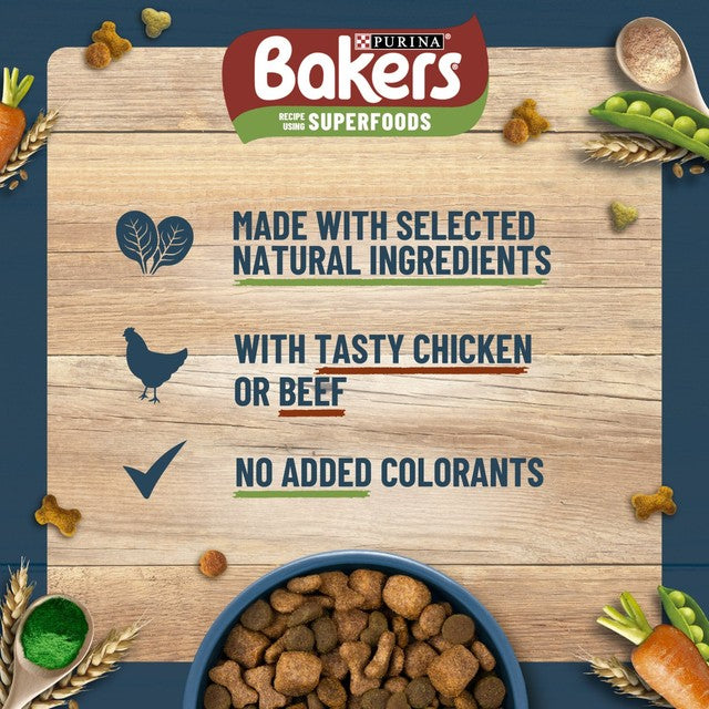 Bakers beef with vegetables dry dog food 14kg - British product