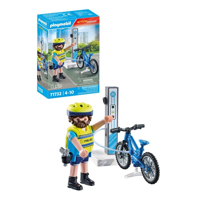 Playmobil Police Bicycle Patrol toy set, imported from the UK