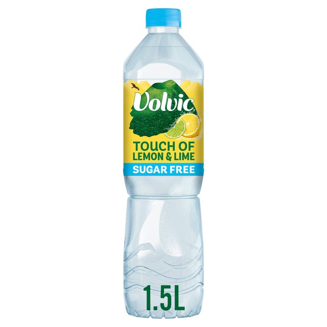 Volvic lemon & lime sugar free flavoured water 1.5L (British brand)