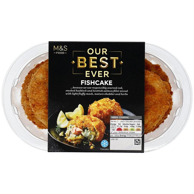 M&S fishcake 350g, imported from the UK