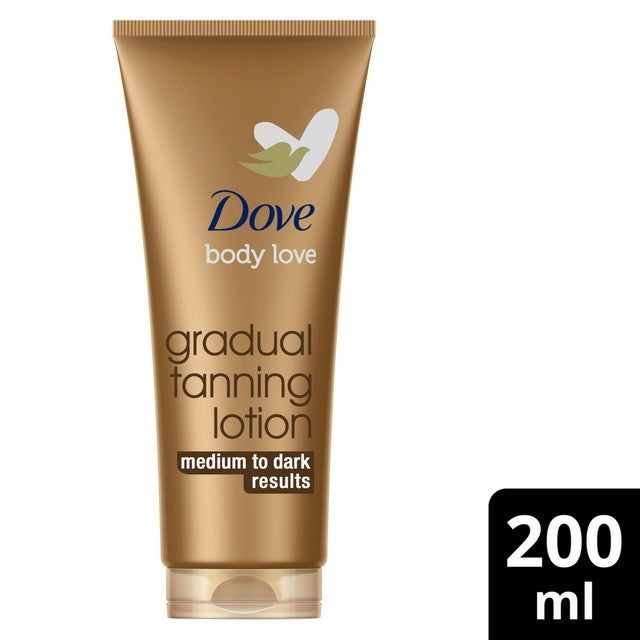Dove medium-dark gradual tanning body lotion 200ml - British product