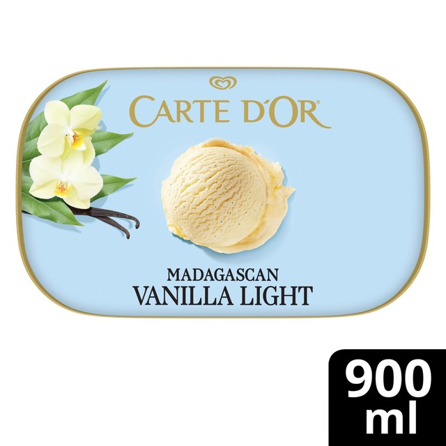 Carte D'Or Madagascan Vanilla Light Ice Cream Tub 900ml - British product