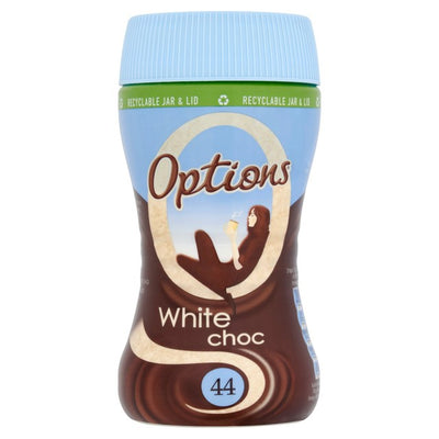 Options White Hot Chocolate Instant Drink Powder 220g