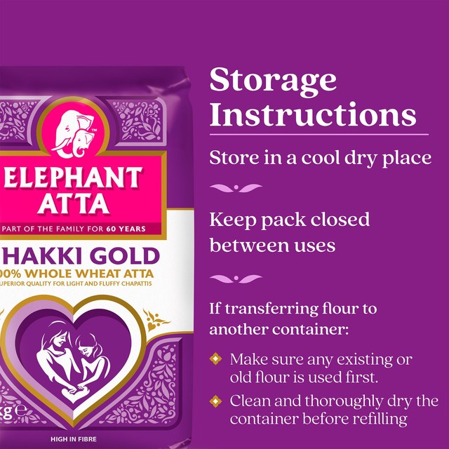 Elephant Atta Chakki Gold chapatti flour 5kg - British product
