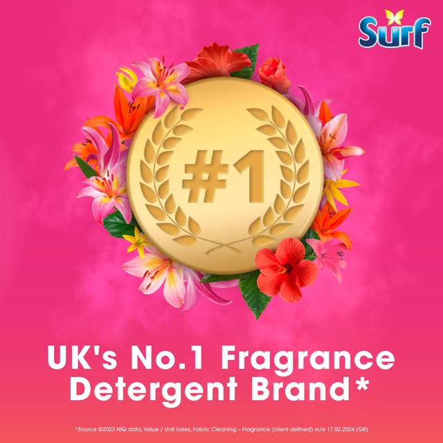Surf Tropical Lily laundry detergent capsules 15 washes (British brand)