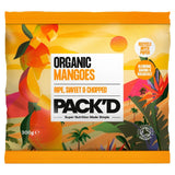 Pack'd organic sweet chopped frozen mango 300g, imported from the UK