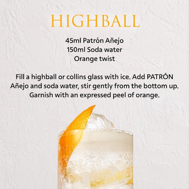 Patron Anejo Tequila 70cl, imported from the UK