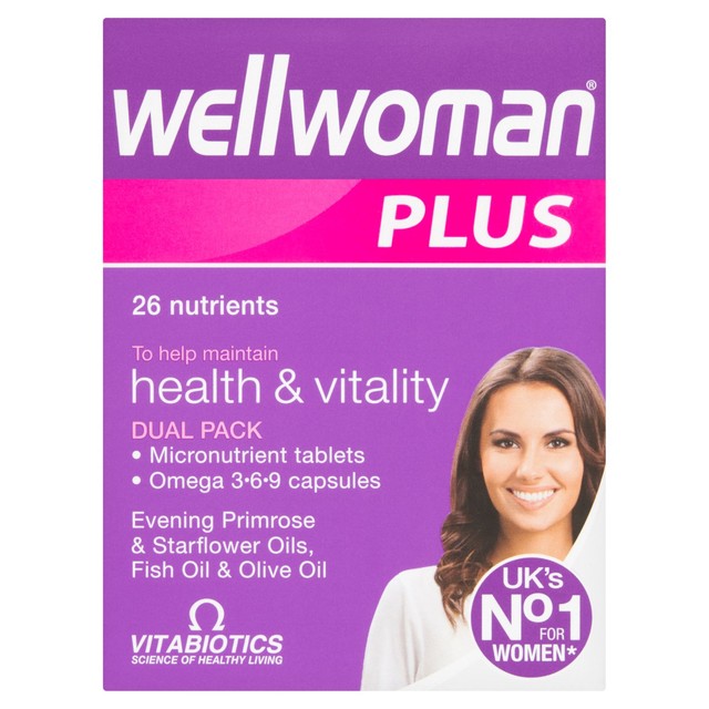 Vitabiotics Wellwoman Plus women's multivitamin supplement 56 tablets & capsules (British brand)