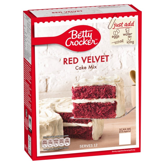 Betty Crocker red velvet chocolate cake mix 450g - British product