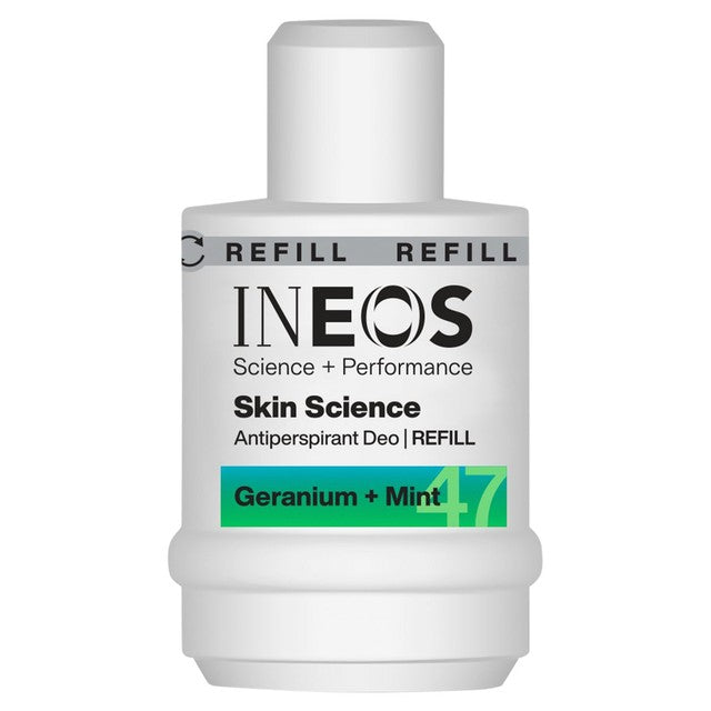 INEOS antiperspirant deodorant roll on refill Geranium & Mint 50ml, UK version