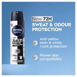 Nivea Men Black & White deodorant spray 150ml, imported from the UK
