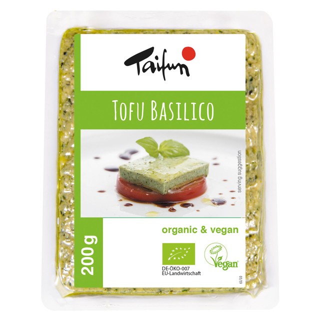 Taifun Organic Firm Tofu With Basil 200g (British brand)