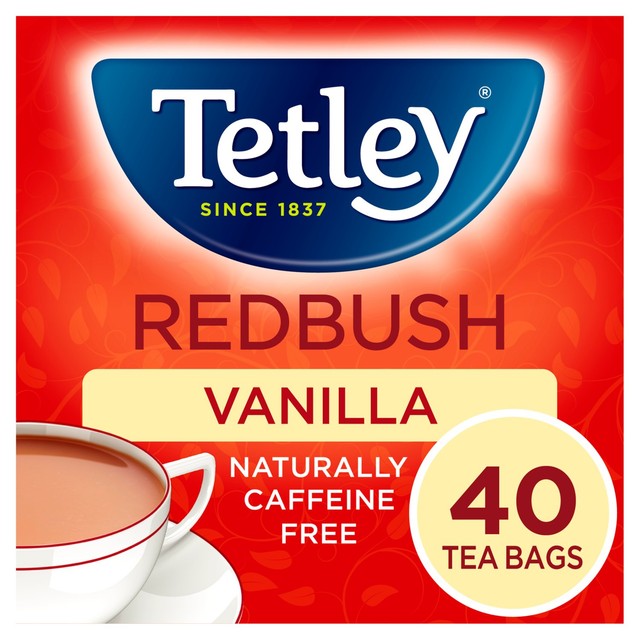 Tetley Redbush and Vanilla tea bags 40 pack (British brand)