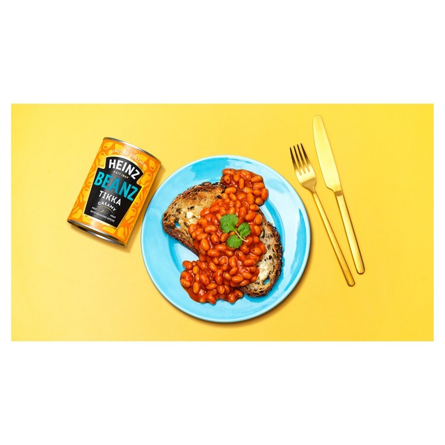 Heinz baked beans tikka masala sauce style 390g tin, UK version
