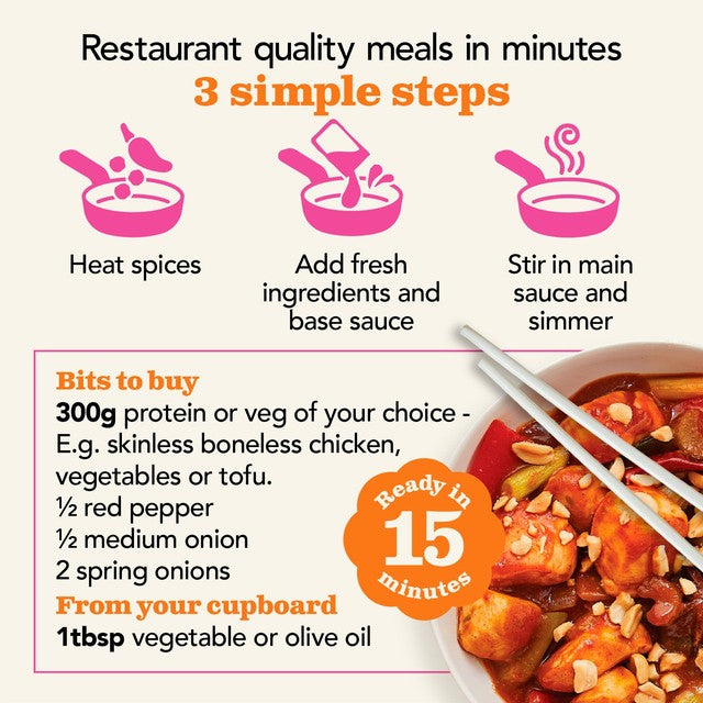 The Spice Tailor spicy kung pao sauce kit 245g (British brand)