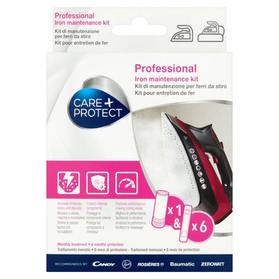 Care+Protect Iron Maintenance Kit with 6 x 5ml Descaler Capsules and 20g Cleaning Stick