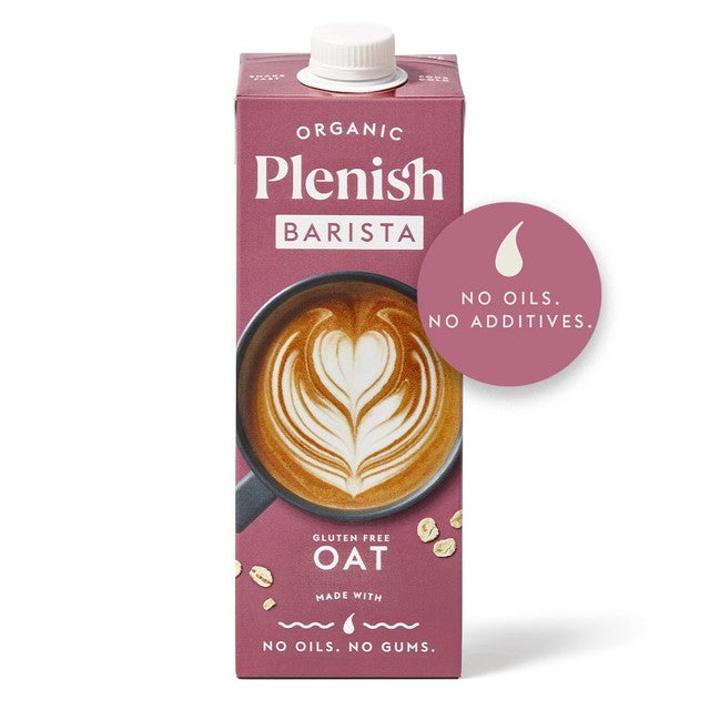 Plenish Organic Oat Barista Drink 1L, imported from the UK