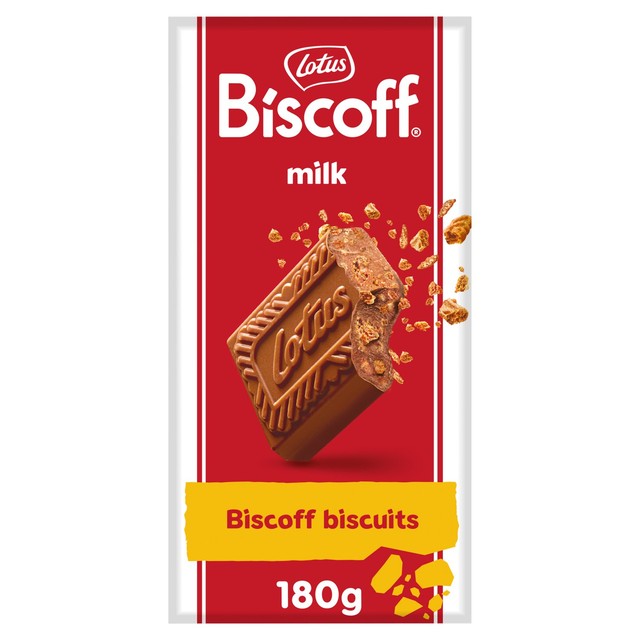 Lotus Biscoff milk chocolate bar with Biscoff crumbs 180g, UK version