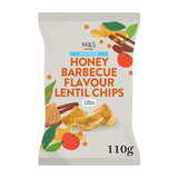 M&S Honey Barbecue Lentil Chips 110g, imported from the UK