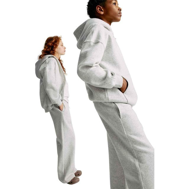 M&S girls cotton joggers grey marl 7-8, imported from the UK
