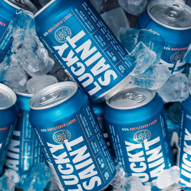 Lucky Saint Lager Alcohol Free 0.5% 4 x 330ml, UK version