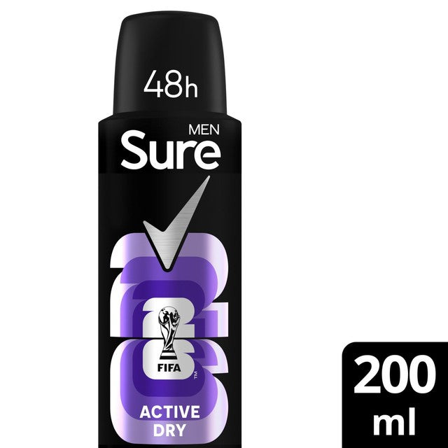 Sure men's Active Dry anti-perspirant deodorant spray 200ml (British brand)