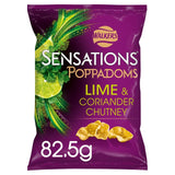 Walkers Sensations lime and coriander chutney poppadoms 82.5g (British brand)