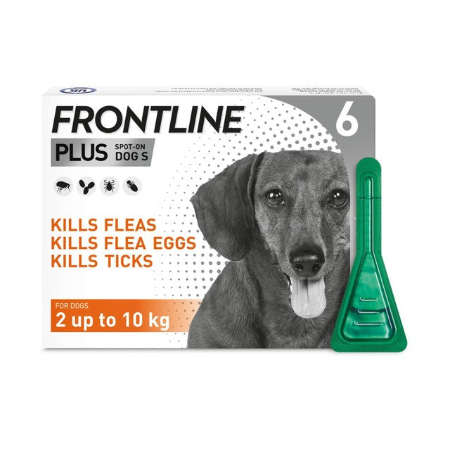 Frontline flea treatment small dog 2-10kg 6 pipettes - British product