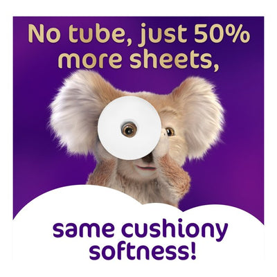 Cushelle Rouleau de papier toilette matelassé sans mandrin 50 % de feuilles en plus 6 rouleaux