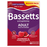 Bassetts Raspberry & Pomegranate multivitamin pastilles 60 per pack - British product