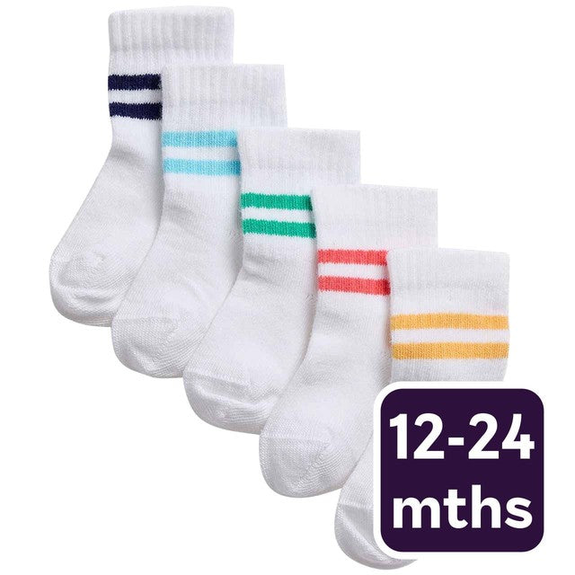 M&S white baby socks for 12-24 months, imported from the UK